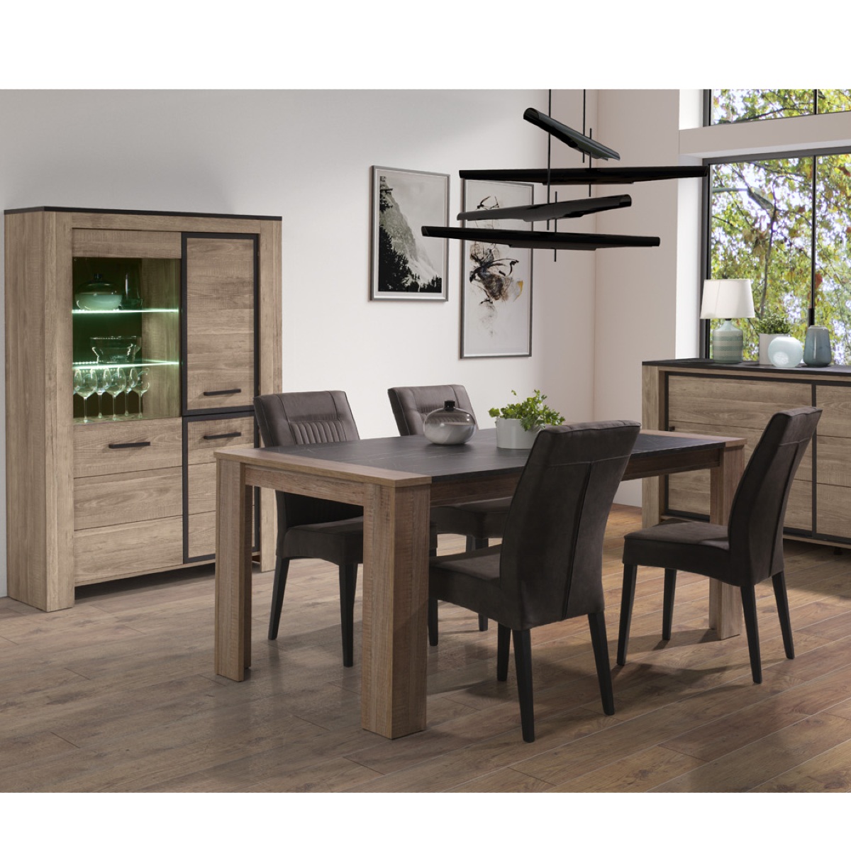 Table à manger moderne en bois 180cm OLIVE