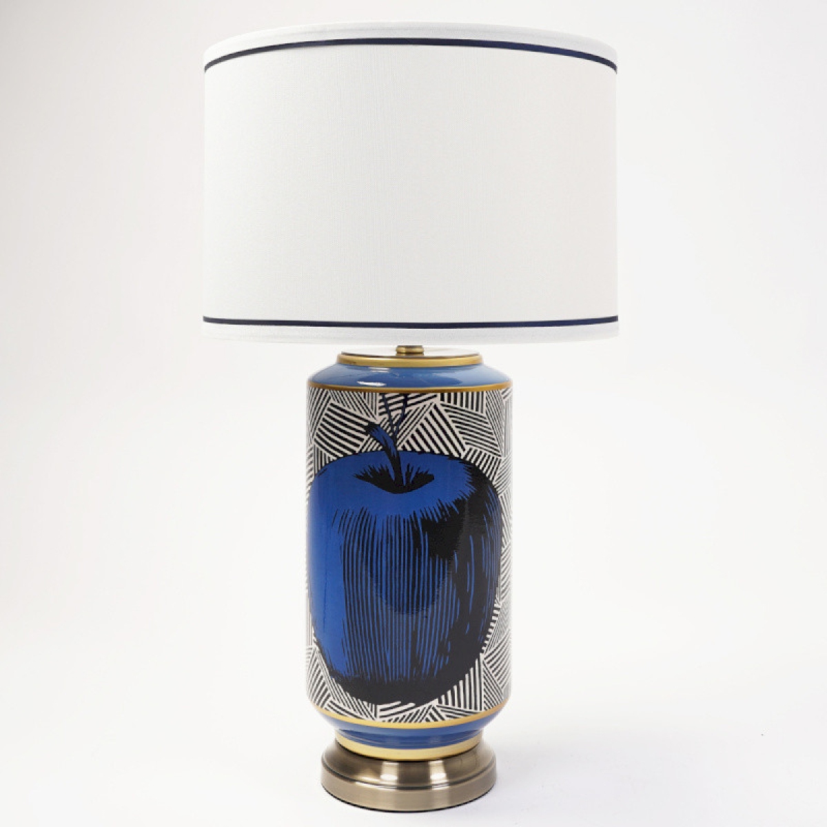 Lampe à poser en céramique MELA bleue 64 cm