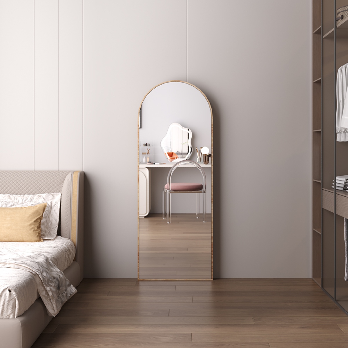 Miroir sur pied cadre en bois 60x160cm MIRO