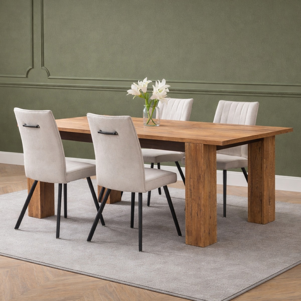 Table à manger en bois extensible PEDRO