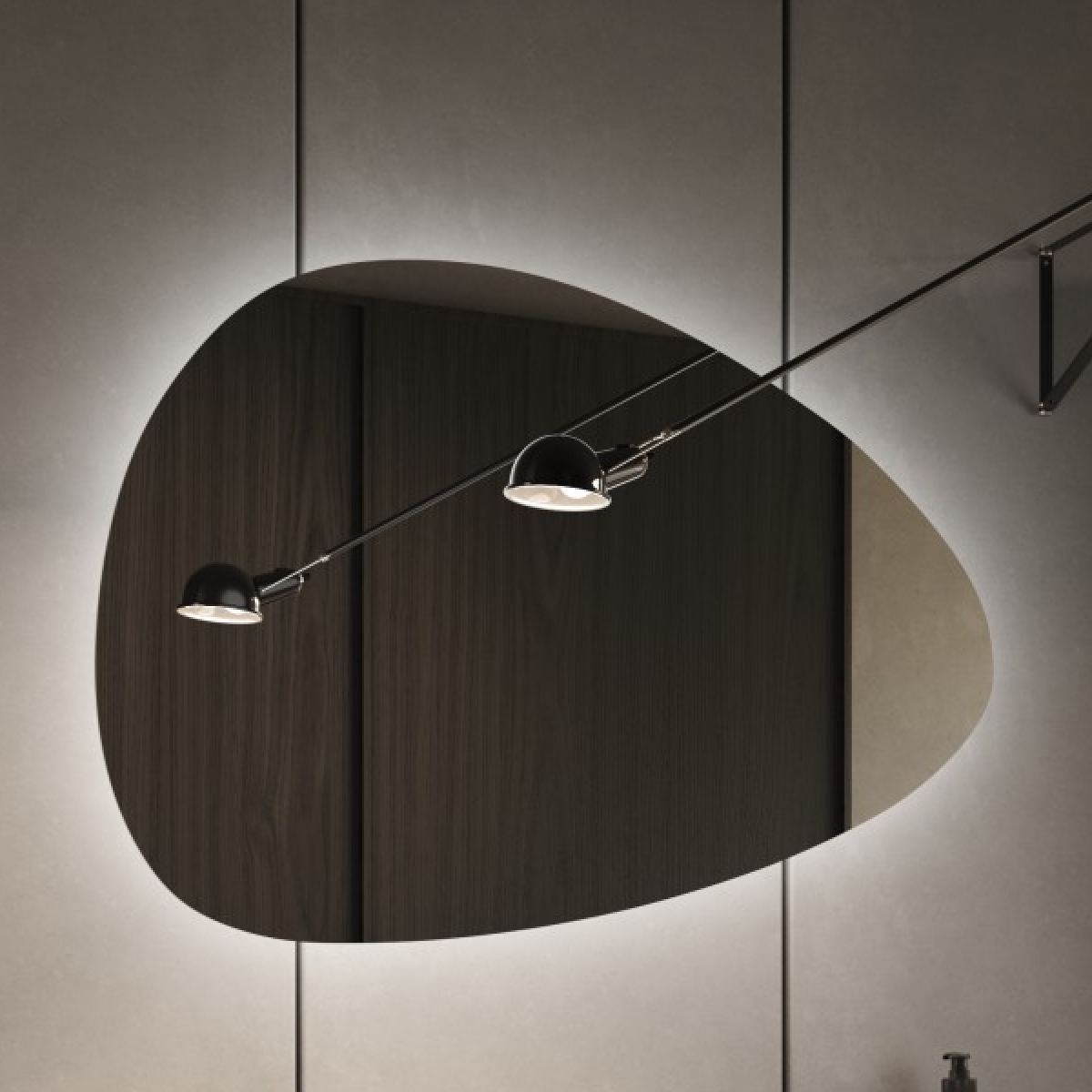 Miroir organique lumineux salle de bain MEY