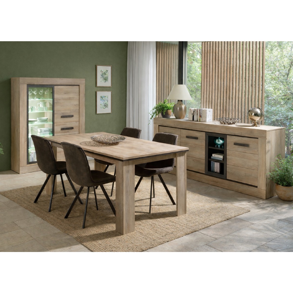 Salle à manger complète moderne en bois MOA