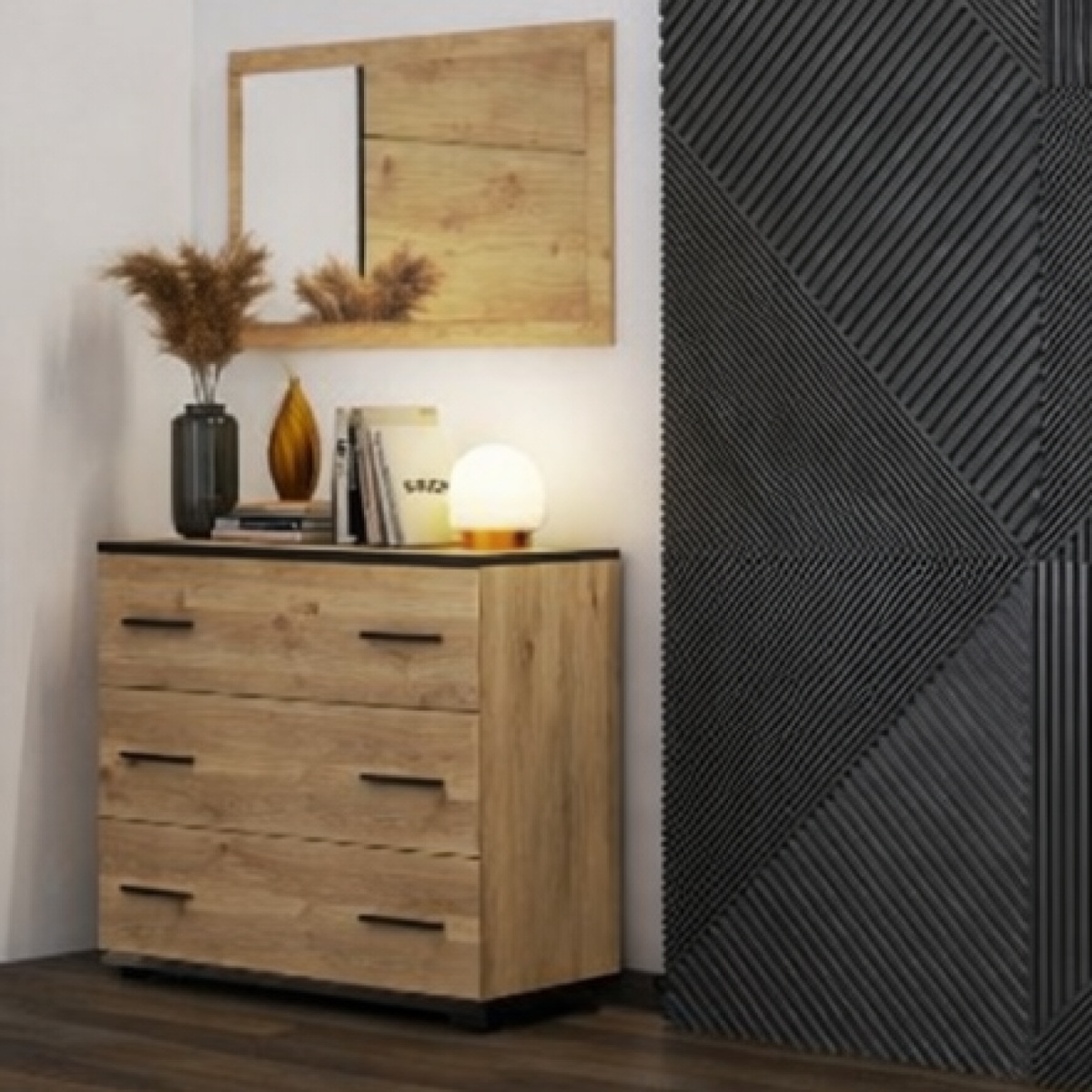 Commode moderne en bois avec tiroirs AMELIA