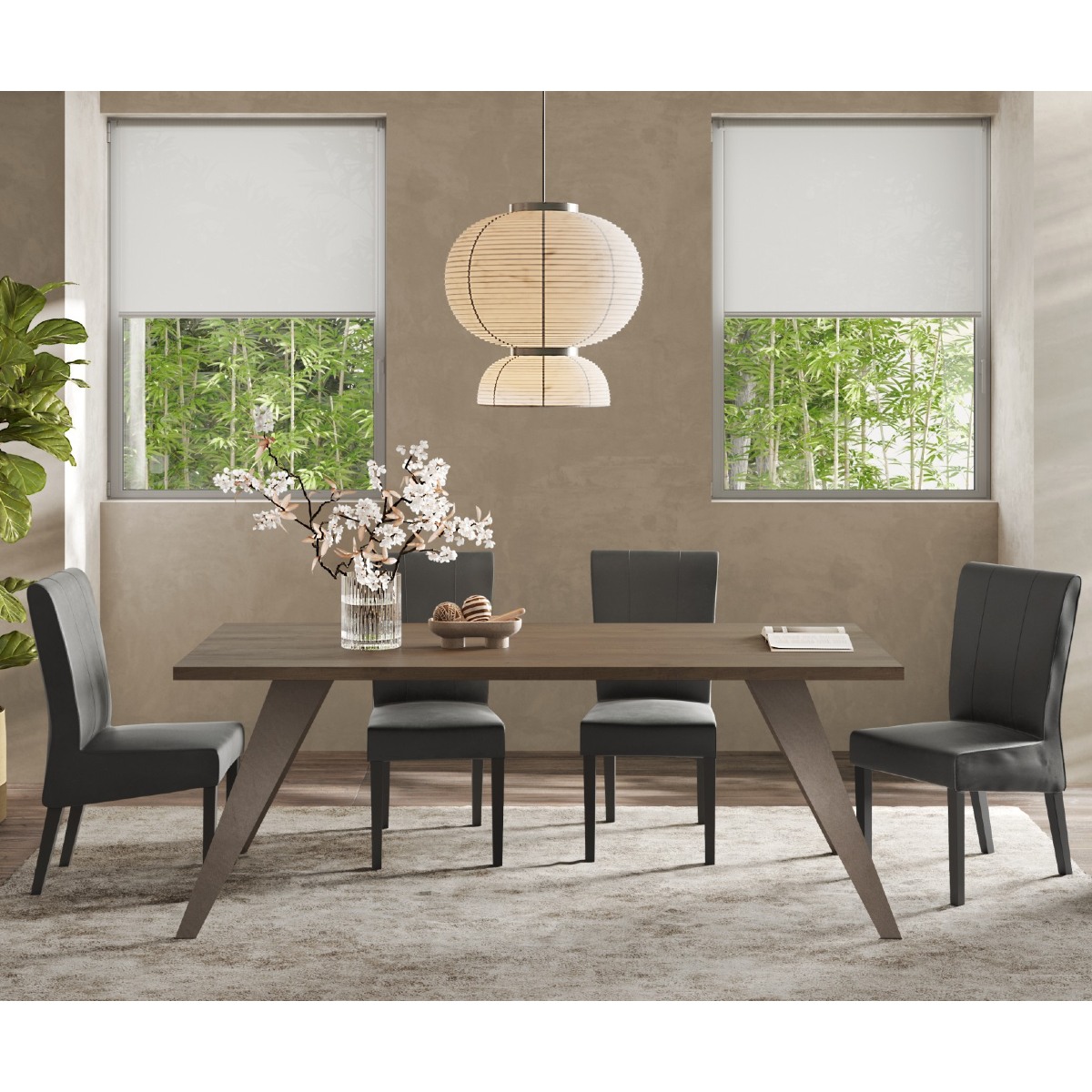 Table à manger moderne 210cm pied métal RADOST