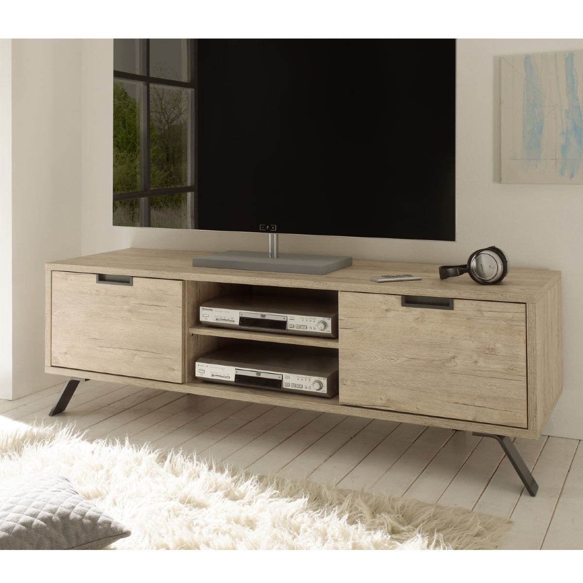 Meuble TV moderne en bois 160cm DIANA