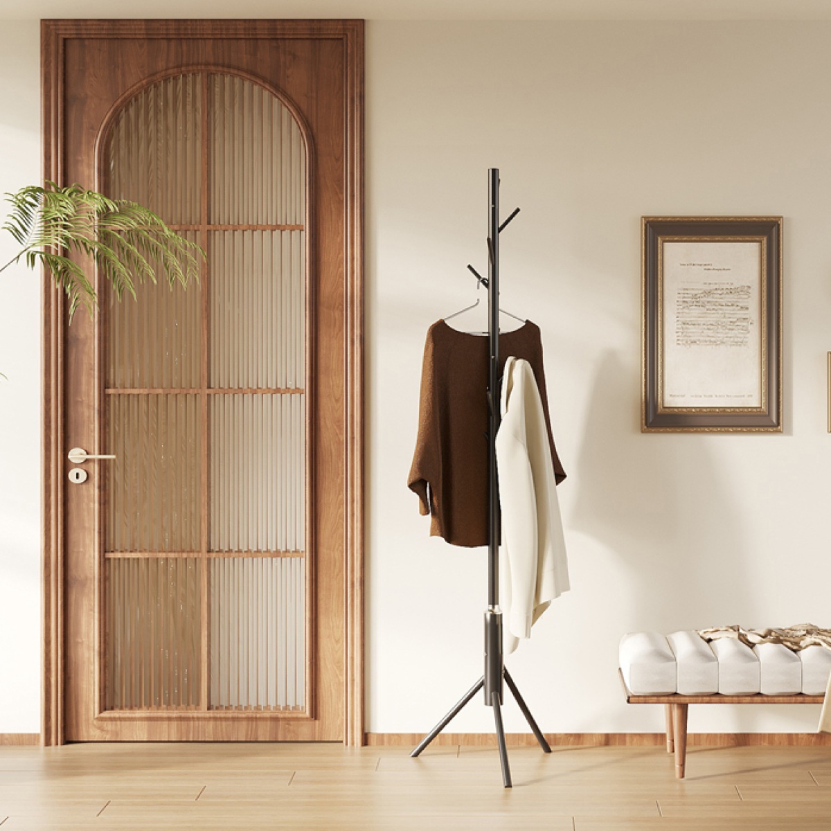 Porte manteaux design en métal noir CACTUS