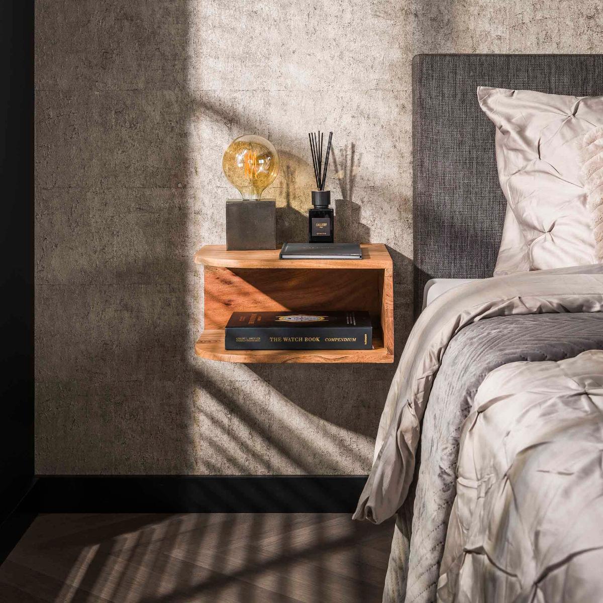 Table de chevet en bois massif ANGOLI (lot de 2)