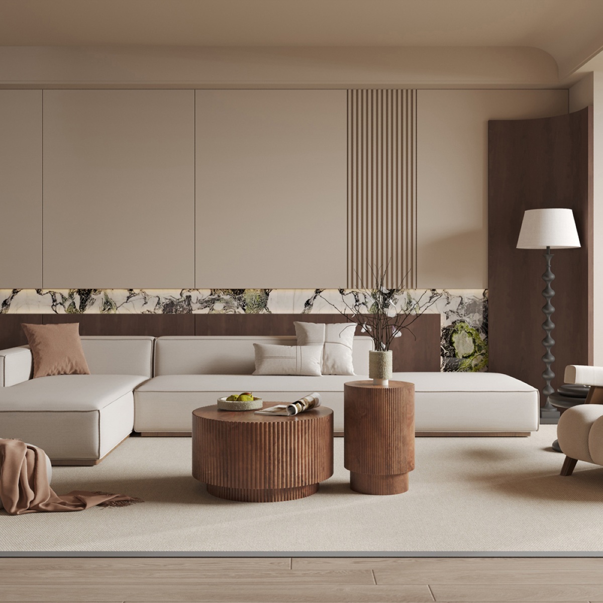 Table basse ronde en bois de manguier diamètre 70cm TORINO