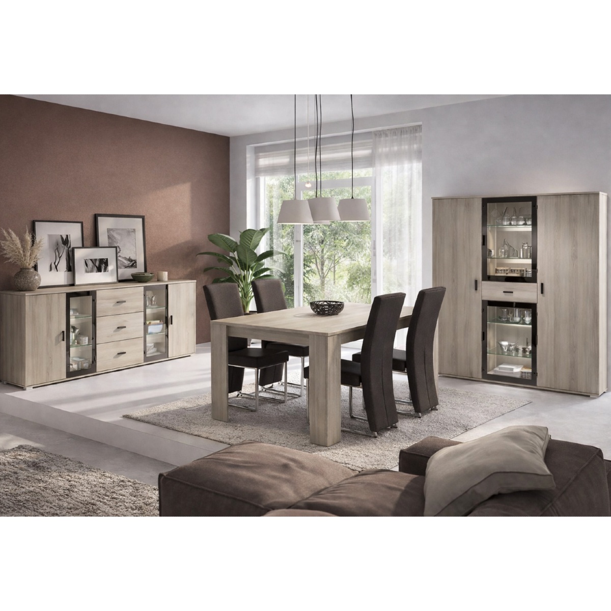 Salle à manger complète LED MONICA