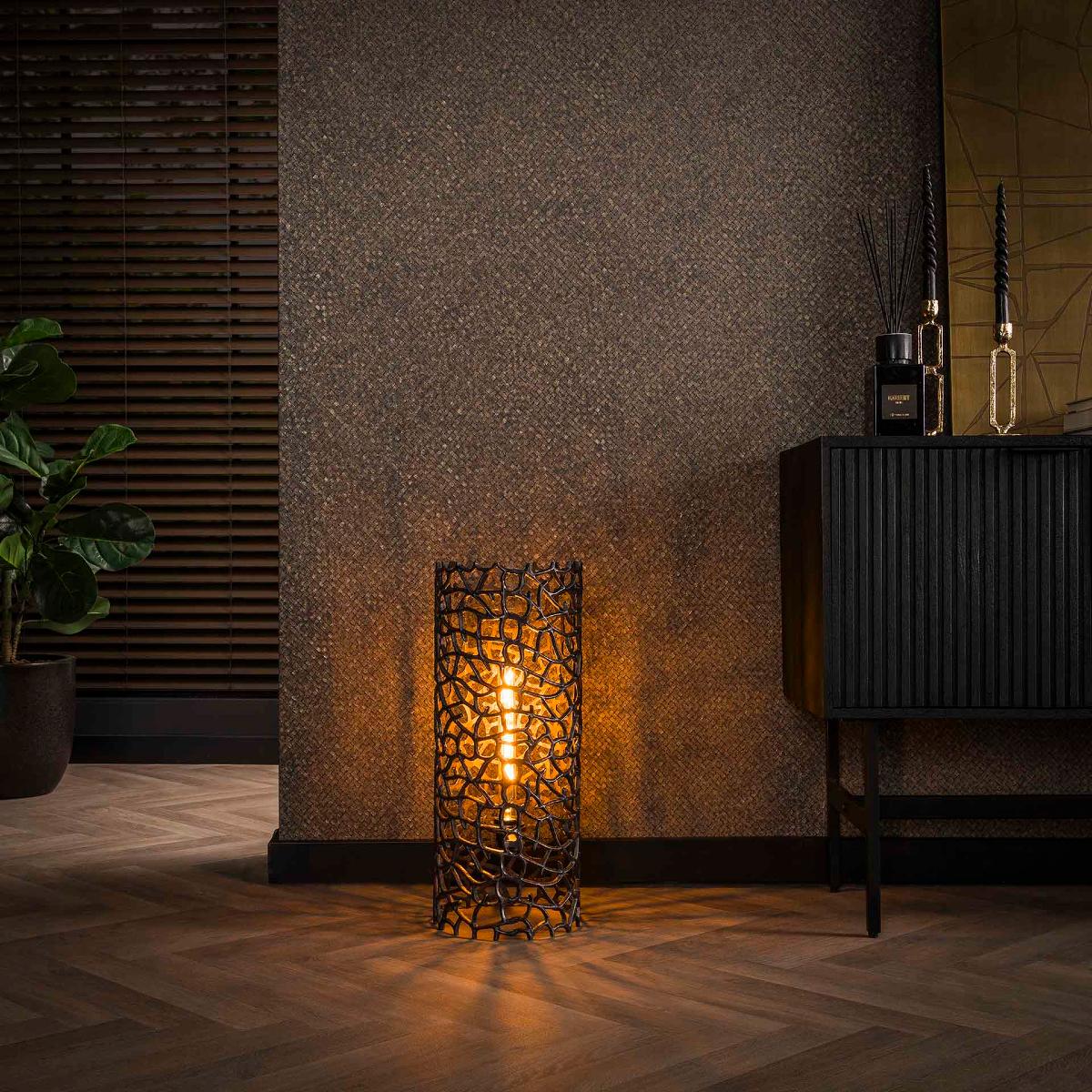 Lampadaire ajouré en métal Hauteur 60cm SAM