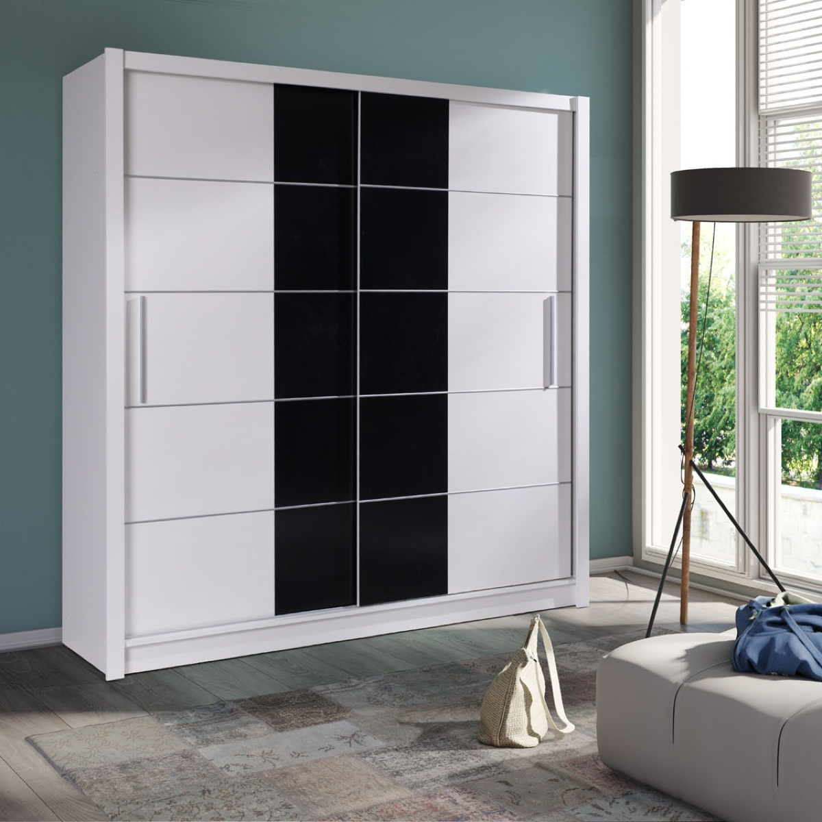 Armoire blanc noir design