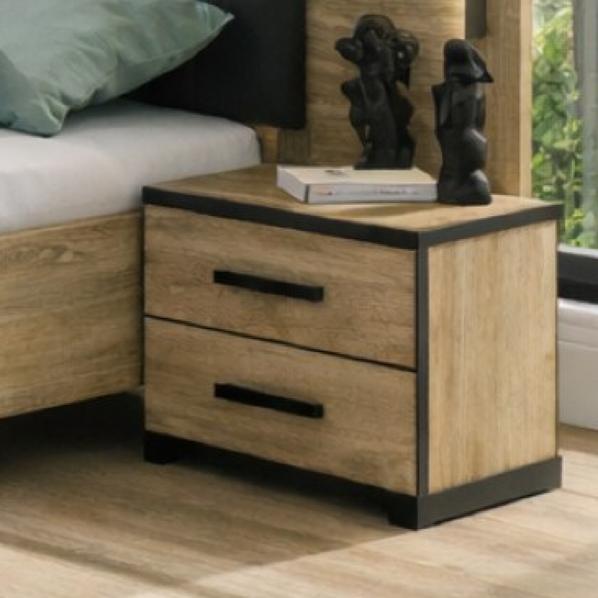 Chevet en bois style industriel PIERRE