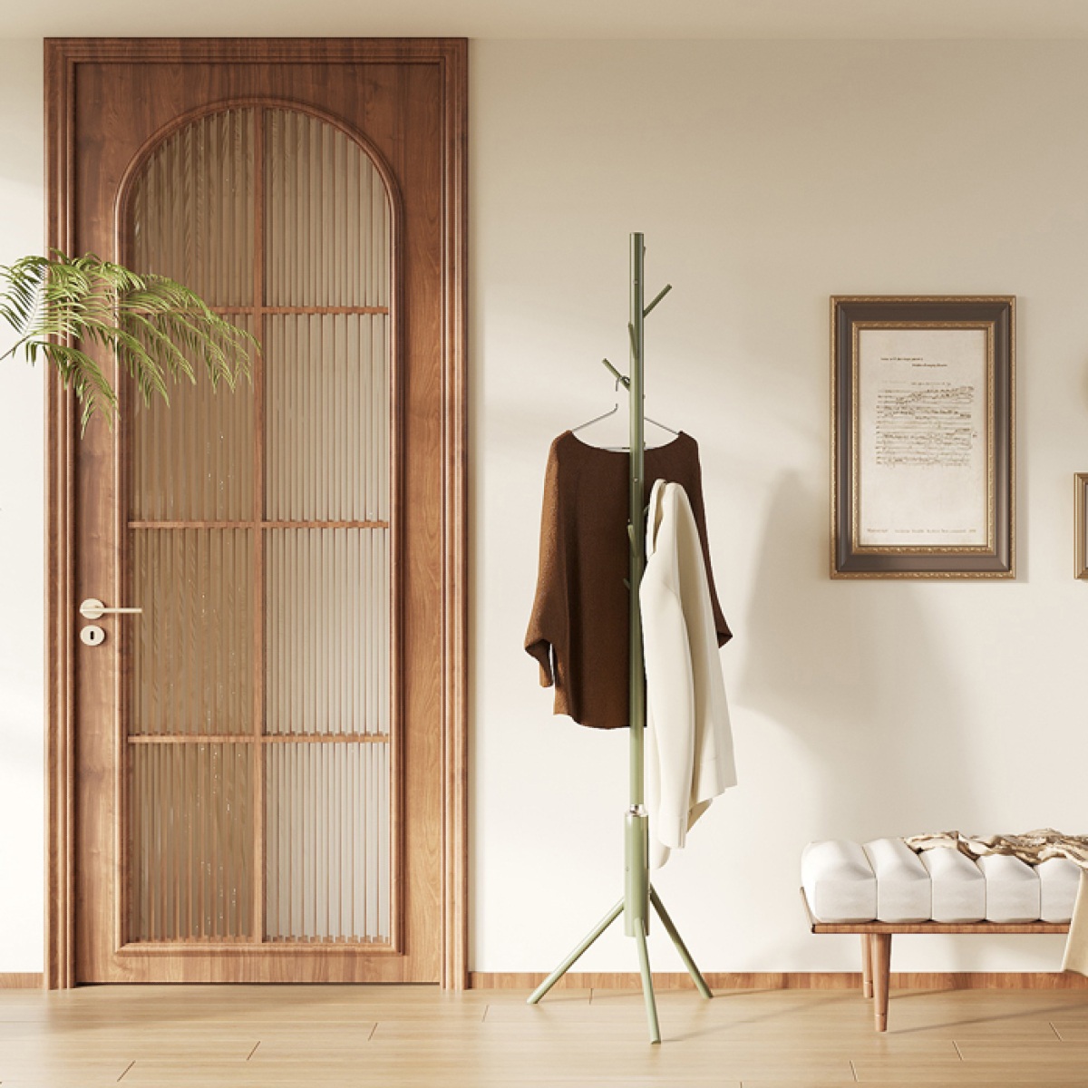 Porte manteaux design vert en métal CACTUS