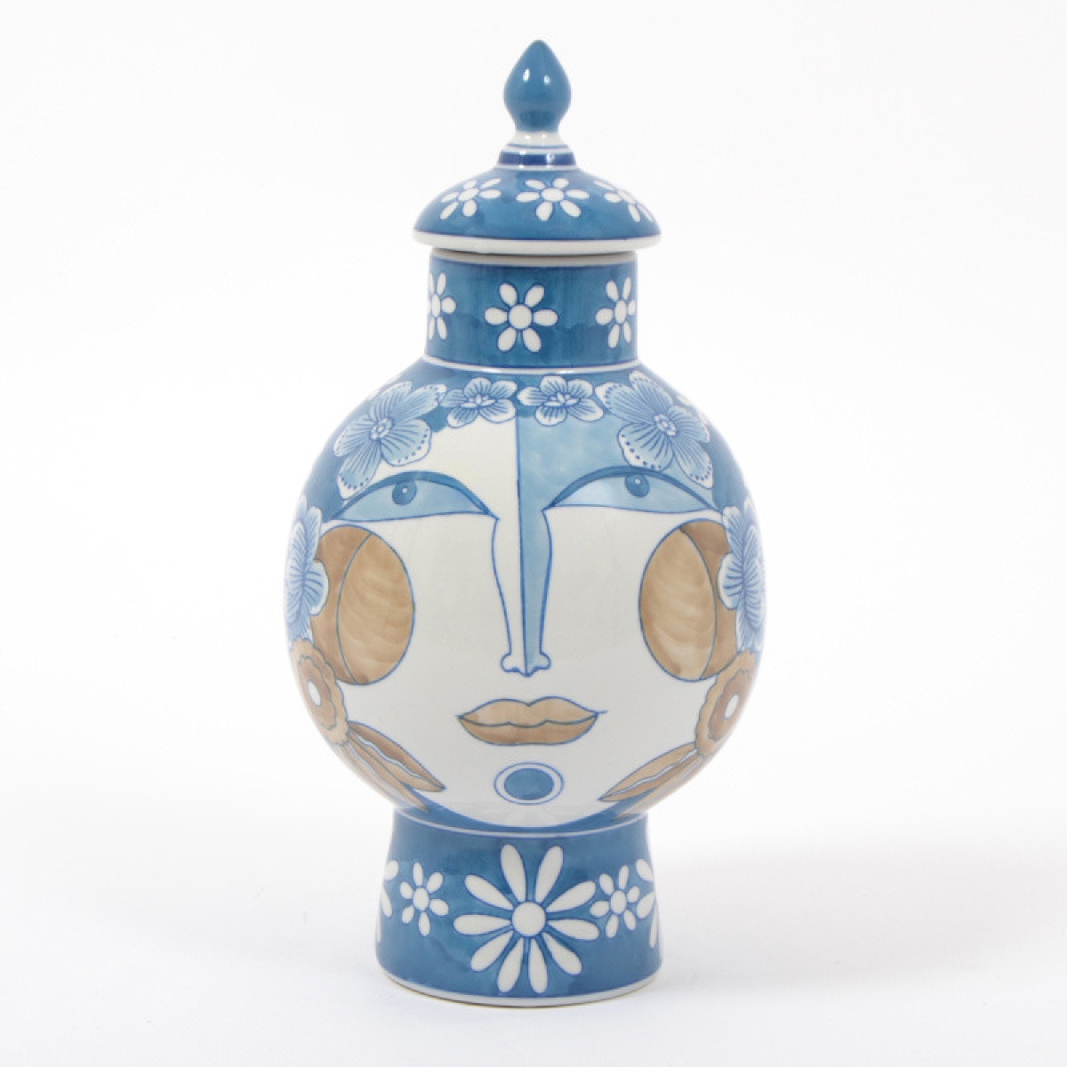 Pot en céramique ANGELINA bleue 46cm