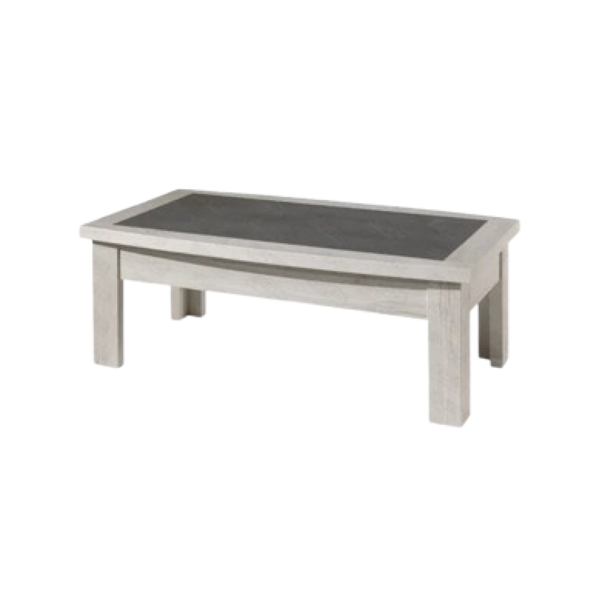 Table basse contemporaine rectangle chêne blanchi MELINDA