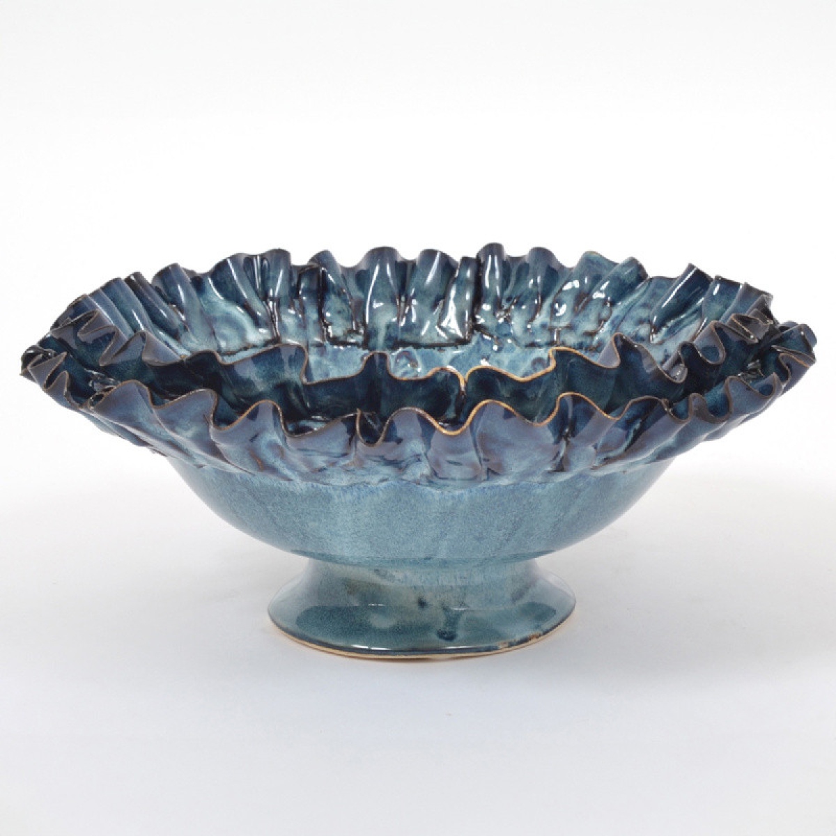 Coupe en céramique bleue FLORA