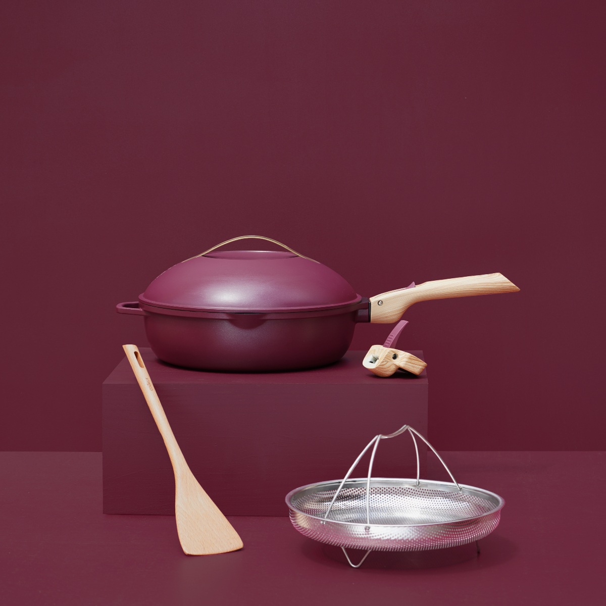 LA FABULEUSE POÊLE COOKUT À TOUT FAIRE 8-EN-1 24cm RUBIS