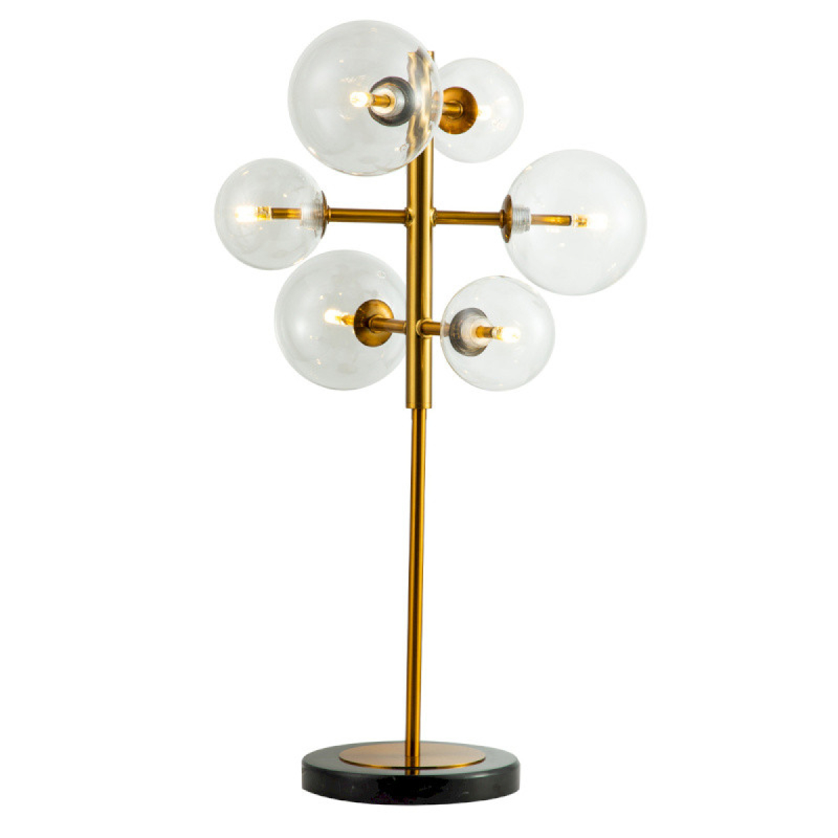 Lampe à poser dorée avec globes LUCIA